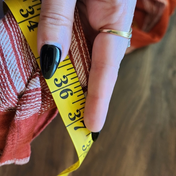 Rewash American Original Linen Blend Boho Rust Striped Pants - Picture 12 of 12